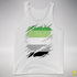 Aromantic Pride Flag Ripped Reveal Premium Tank Top - White